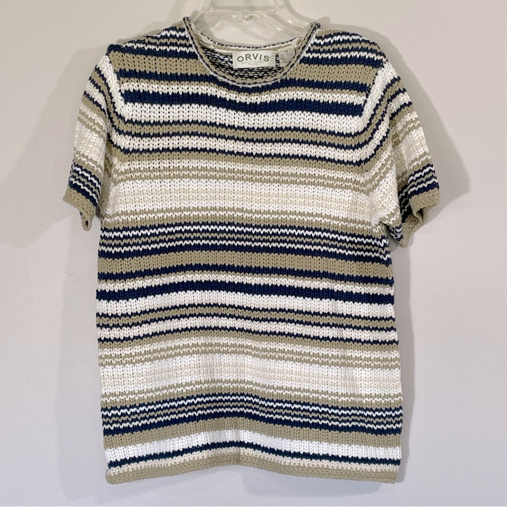 Orvis Stripe Cotton Blend‎ Sweater